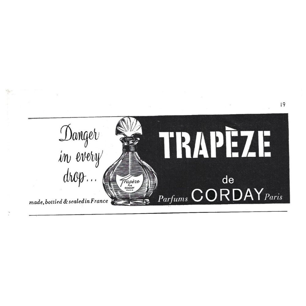 Trapeze de Corday Perfumes Paris Advertisement 1960s Vintage Print Ad